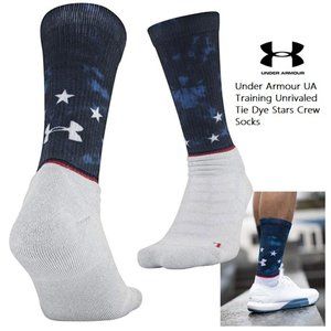 UNDER ARMOUR MENS BRAND NEW UA TRAINING UNRIVALED TIE DYE STARS CREW SOCKS 8-12